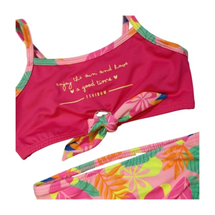 Biquini  Estampa Folhas com Nó 57259 - Kamylus