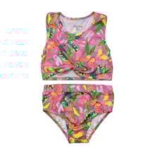 Biquini Estampado Beija Flor com Nó 52062 - Kely Kety  