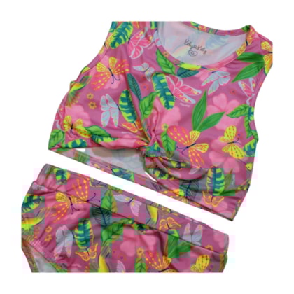 Biquini Estampado Beija Flor com Nó 52062 - Kely Kety  