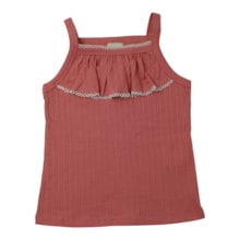 Blusa Alça com Babado Strass 22467 - Angerô