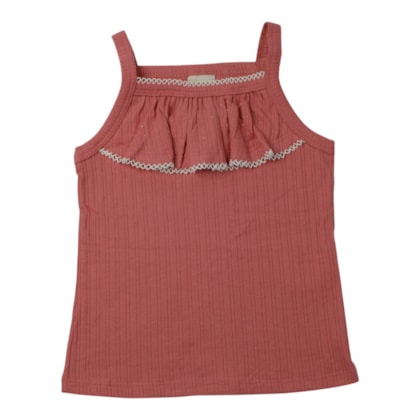 Blusa Alça com Babado Strass 22467 - Angerô