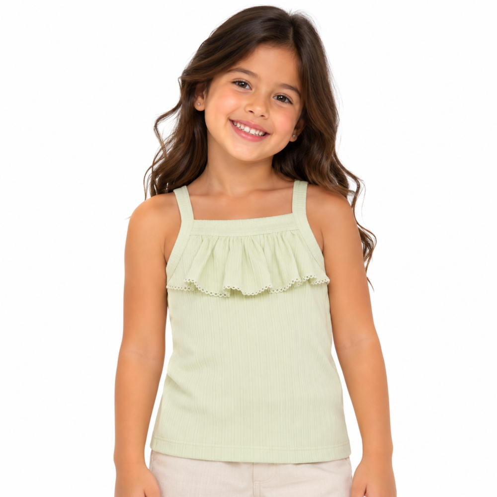 Blusa Alça com Babado Strass 22467 - Angerô