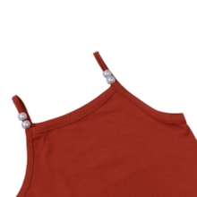 Blusa Alça com Pérolas 502806 - Lecimar