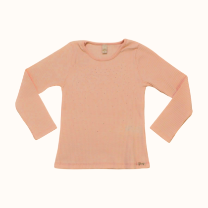 Blusa Canelada Manga Longa com Listras 22865 - Glinny 
