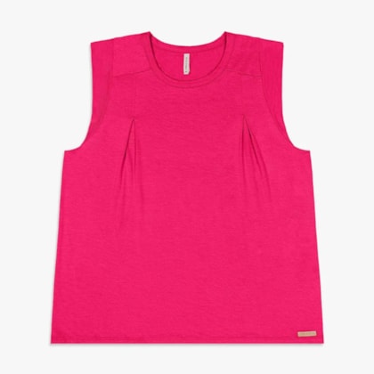 Blusa Cavada com Pregas 73203 - Cereja Rosa 