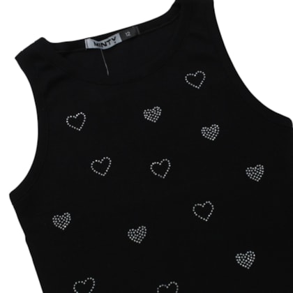 Blusa Cavada Estampada Corações M00560 - Minty