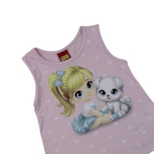 Blusa Cavada Menina e Laçinhos  1001770 - Kyly