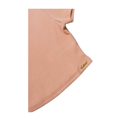 Blusa Cropped Manga Curta Canelada C33939 - Cativa