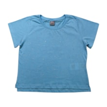 Blusa Cropped Manga Curta com Strass 25326 - Two Colors