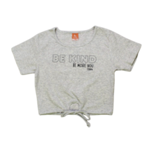 Blusa Cropped Manga Curta de Amarrar Be Kind 17656 - Teddy 