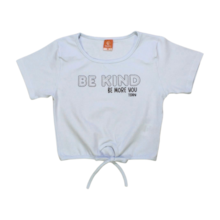 Blusa Cropped Manga Curta de Amarrar Be Kind 17656 - Teddy 