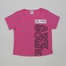 Blusa Cropped Manga Curta Estampa Awesome 1542 - Pitiluka