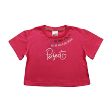 Blusa Cropped Manga Curta Estampa Perfect 07871 - Soletex 