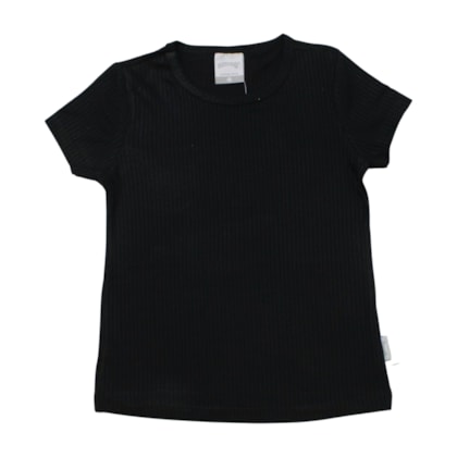 Blusa Manga Curta Básica Canelada 00543 - Alakazoo  