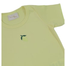 Blusa Manga Curta Canelada Bordada Cereja 8590 - Serelepe