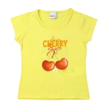 Blusa Manga Curta Cherry com Strass 11902 - Kaiani