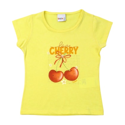 Blusa Manga Curta Cherry com Strass 11902 - Kaiani