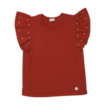 Blusa Manga Curta com Pérolas 2001353 - Milon   