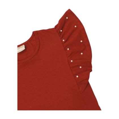 Blusa Manga Curta com Pérolas 2001353 - Milon   
