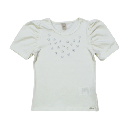 Blusa Manga Curta com Strass 22782 - Glinny 