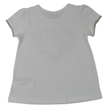 Blusa Manga Curta Coração com Strass 2001715 - Milon