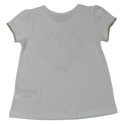 Blusa Manga Curta Coração com Strass 2001715 - Milon