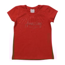 Blusa Manga Curta Estampa Amazing com Strass 25303 - Two Colors 