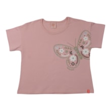 Blusa Manga Curta Estampa Borboletas 46210 - Kely Kety