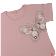Blusa Manga Curta Estampa Borboletas 46210 - Kely Kety