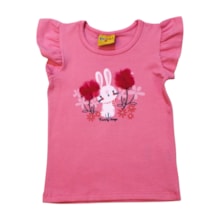 Blusa Manga Curta Estampa Coelho 24101 - Rollu