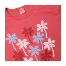 Blusa Manga Curta Estampa Coqueiros 18247 - Teddy