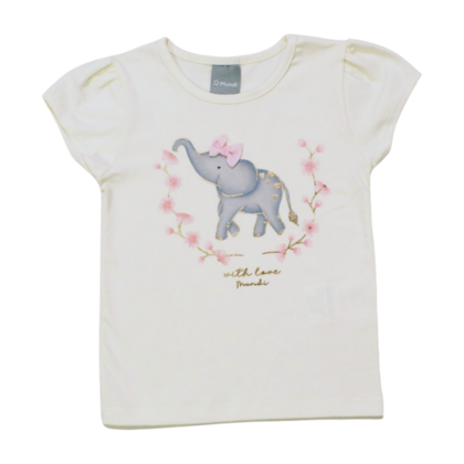 Blusa Manga Curta Estampa Elefante 26433 - Brandili Mundi 