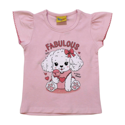 Blusa Manga Curta Estampa Fabulous com Picueta 21101 - Rollu 