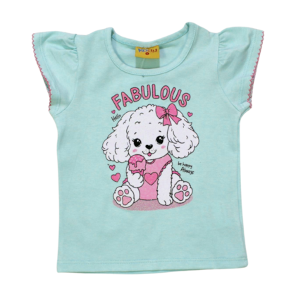 Blusa Manga Curta Estampa Fabulous com Picueta 21101 - Rollu 