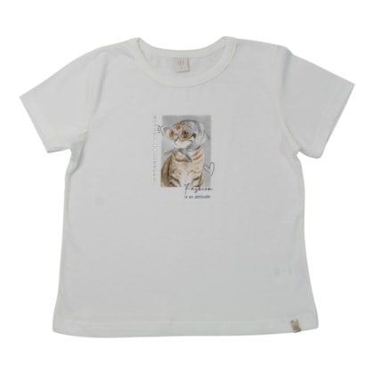 Blusa Manga Curta Estampa Fashion 33613 - Based