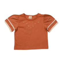 Blusa Manga Curta Estampa Flores com Renda 22386 - Angerô 