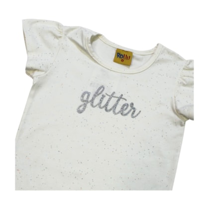 Blusa Manga Curta Estampa Glitter 25152 - Rollu 