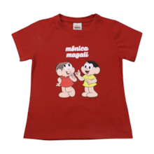 Blusa Manga Curta Estampa Mônica e Magali 8195 - By Gus 