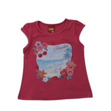 Blusa Manga Curta Estampa Paradise 1001798 - Kyly