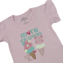 Blusa Manga Curta Estampa Sorvete Brilha no Escuro 20000 - Bicho Bagunça