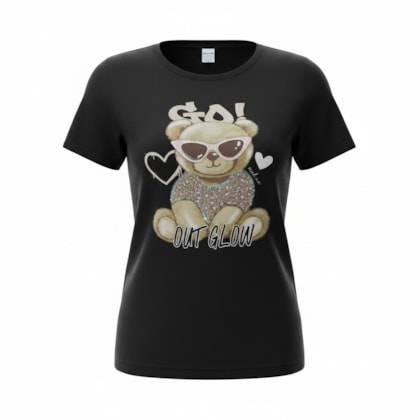Blusa Manga Curta Estampa Ursinha 23634 - Modme
