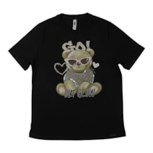 Blusa Manga Curta Estampa Ursinha 23634 - Modme