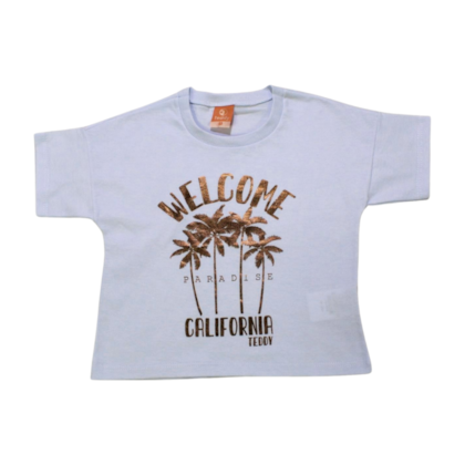 Blusa Manga Curta Estampa Welcome 17558 - Teddy 