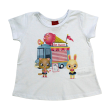 Blusa Manga Curta Estampada Ice Cream 1000186 - Kyly  