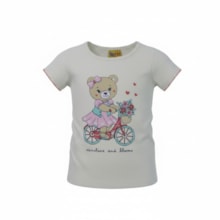 Blusa Manga Curta Estampada Ursa 27043 - Rollu