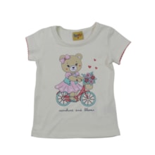 Blusa Manga Curta Estampada Ursa 27043 - Rollu