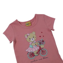 Blusa Manga Curta Estampada Ursa 27043 - Rollu
