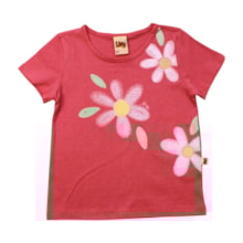 Blusa Manga Curta Flor com Strass 9509 - Livy