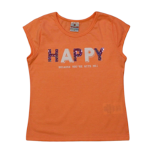 Blusa Manga Curta Happy com Paetê 26370 - Brandili 