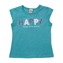 Blusa Manga Curta Happy com Paetê 26370 - Brandili 